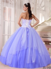 Affordable New Styles Ball Gown With Sweetheart Beading Quinceanera Dress in White and Blue