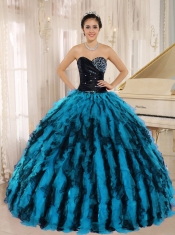Beaded and Ruffled Sweetheart For Multi-color Pretty Quinceanera Dresses Hawaii