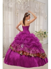 Beautiful Fuchsia Ball Gown Sweetheart Floor-length 2014 Spring Quinceanera Dresses