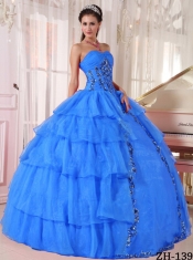 Cheap Ball Gown Sweetheart With Organza Paillette Classical Quinceanera Dresses