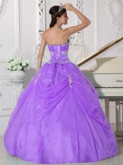 Cheap Lilac Ball Gown Sleeveless Strapless Floor-length 2014 Spring Quinceanera Dresses