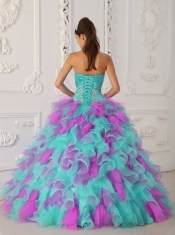 Classical Multi-color Ball Gown Strapless Floor-length 2014 Spring Quinceanera Dresses