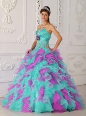 Classical Multi-color Ball Gown Strapless Floor-length 2014 Spring Quinceanera Dresses