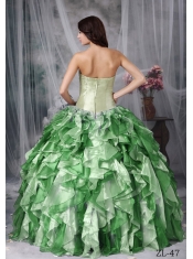 Colorful Ball Gown Sweetheart With Beading and Ruffles Quinceanea Dress In New Styles