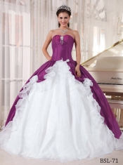 Colourful Ball Gown With Sweetheart Organza and Taffeta Beading For Classical Quinceanera Dresses