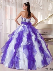 Colourful New Styles Strapless With Organza Beading Quinceanera Dress