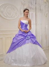 Colourful New Styles Strapless With Taffeta and Tulle Beading Quinceanera Dress