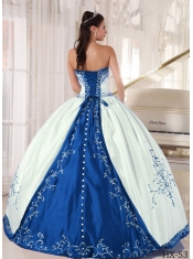 Colourful Sweet 16 Dresses Strapless Floor-length Embroidery