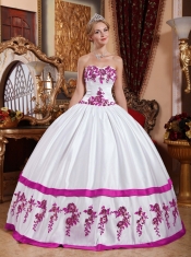 Colourful Sweetheart Floor-length With Taffeta Appliques For Sweet 16 Dresses