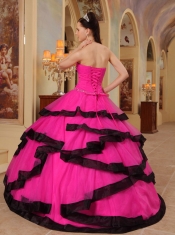 Elegant New Styles Colourful Strapless Floor-length Organza Appliques Quinceanera Dress