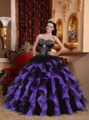 Exclusive Ball Gown Sweetheart Floor-length Pretty Quinceanera Dresses with Organza Beading