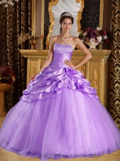 Luxurious Taffeta and Tulle Beading Lavender Ball Gown Floor-length Beautiful Quinceanera Dress For 2014 Luxurious Taffeta and Tulle Beading Lavender Ball Gown Floor-length Beautiful Quinceanera Dress For 2014