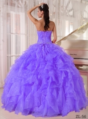 Modest Sweet 16 Sleeveless Lace-up Organza Beautiful Quinceanera Dress Of  The brand new style