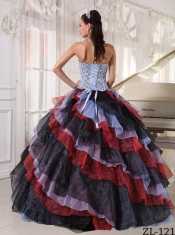 Multi-color Ball Gown Strapless With Appliques And Beading Classical Quinceanera Dresses