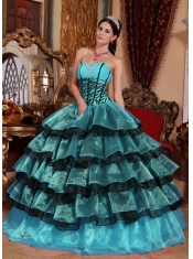 Multi-color Ball Gown Sweetheart Pretty Quinceanera Dresses with Organza Ruffles
