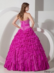 New Styles Ball Gown Halter With Chiffon Embroidery Quinceanera Dress