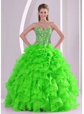 New Styles Ball Gown Sweetheart Popular Quinceanera Gowns with Beading and Ruffles