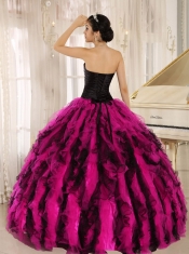 New Styles Beaded and Ruffled Sweetheart For Multi-color Quinceanera Dress
