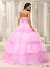 New Styles Ruched Bodice With Hand Made Flowers Decorate Waist For Quinceanera Dress