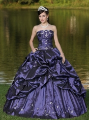 Perfect Custom Size Strapless Quinceanera Dress Beaded Decorate With Blue