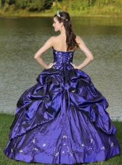 Perfect Custom Size Strapless Quinceanera Dress Beaded Decorate With Purple