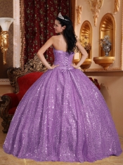 Perfect Purple Ball Gown Sweetheart Floor-length Beading Quinceanera Dress
