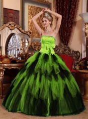 Perfect Wonderful Ball Gown Strapless Floor-length Tulle Beading Quinceanera Dress