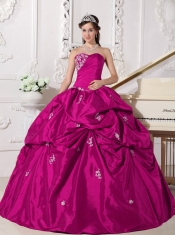 Popular Fuchsia Ball Gown Sweetheart With Taffeta Beading For Sweet 16 Dresses Popular Fuchsia Ball Gown Sweetheart With Taffeta Beading For Sweet 16 Dresses