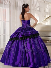 Pretty Ball Gown Strapless With Floor-length Taffeta Beading For Sweet 16 Dresses