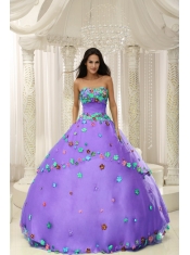 Purple Ball Gown 2013 15th Birthday Dresses For Custom Made Appliques Decorate Bodice