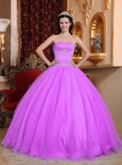 Quinceanera Dress In Hot Pink Ball Gown Sweetheart With Tulle and Taffeta Beading In Classical Style