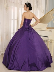 Special Purple Embroidery Ball Gown Dress With Sweetheart and Beading In 2013