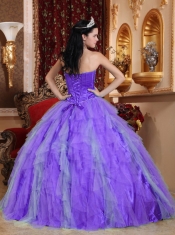 Strapless Ball Gown Tulle Sweetheart Lavender Best Quinceanera Dresses