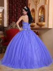 Sweet 16 Dresses In Purple Ball Gown Sweetheart Floor-length Tulle and Taffeta Beading