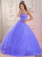 Sweetheart Ball Gown Purple Lilac Tulle Best Quinceanera Dresses