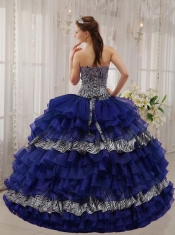 The Brand New Style Blue Ball Gown Sweetheart Floor-length 2014 Spring Quinceanera Dresses