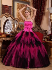 Wonderful Ball Gown Tulle Strapless Floor-length 2014 Spring Quinceanera Dresses