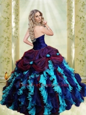 2013 Unique Multi-color Quinceanera Dresses with Ruffles