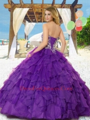 2014 Fashionable Coral Red Quinceanera Dresses with Appliques and Ruffles