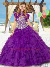 2014 Fashionable Coral Red Quinceanera Dresses with Appliques and Ruffles