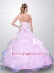 2015 Cheap Hot Sale Baby Pink Quinceanera Dresses with Beading