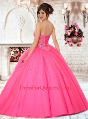 2015 Inexpensive Sweetheart Beading Quinceanera Dresses in Peach