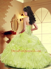 2015 Luxurious Strapless Hot Pink Sweet Sixteen Dresses with Appliques and Pick-ups