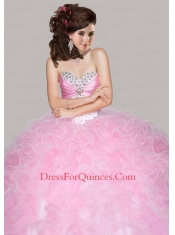 Best Sweetheart Beaded Decorate Quinceanera Dresses with Ruffles for 2015