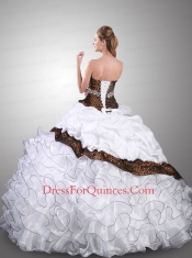 Brand New Sweetheart Organza White Quinceanera Dresses for 2014