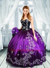 Exquisite Sweetheart Appliques Quinceanera Dresses in Purple For 2015