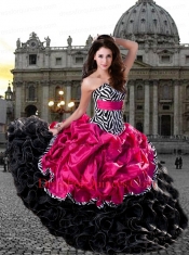 2015 Hot Sale Fashionable Sweetheart Ruffled Pretty Quinceanera Dresses