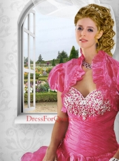 Inexpensive Sweetheart Red Quinceanera Dresses with Beading and Ruffles