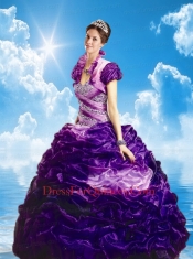 Lovely Fuchsia Quinceanera Dresses with Beading and Pick-ups for 2014