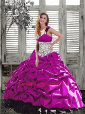 Luxurious Leopard Multi-color Dresses For Quinceanera with Beading and Pick-ups